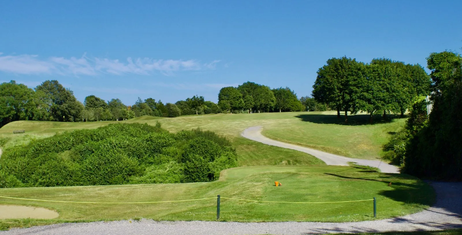 The course at Churston Golf Club looking out over Tor Bay