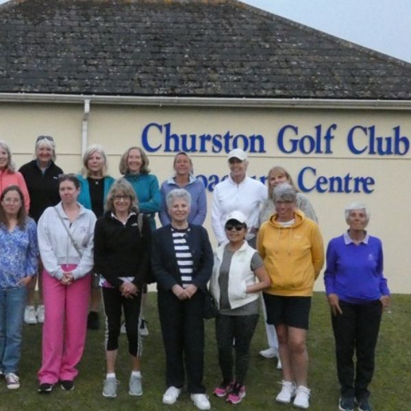 Members of the ladies section outside the clubhouse at Churston Golf Club